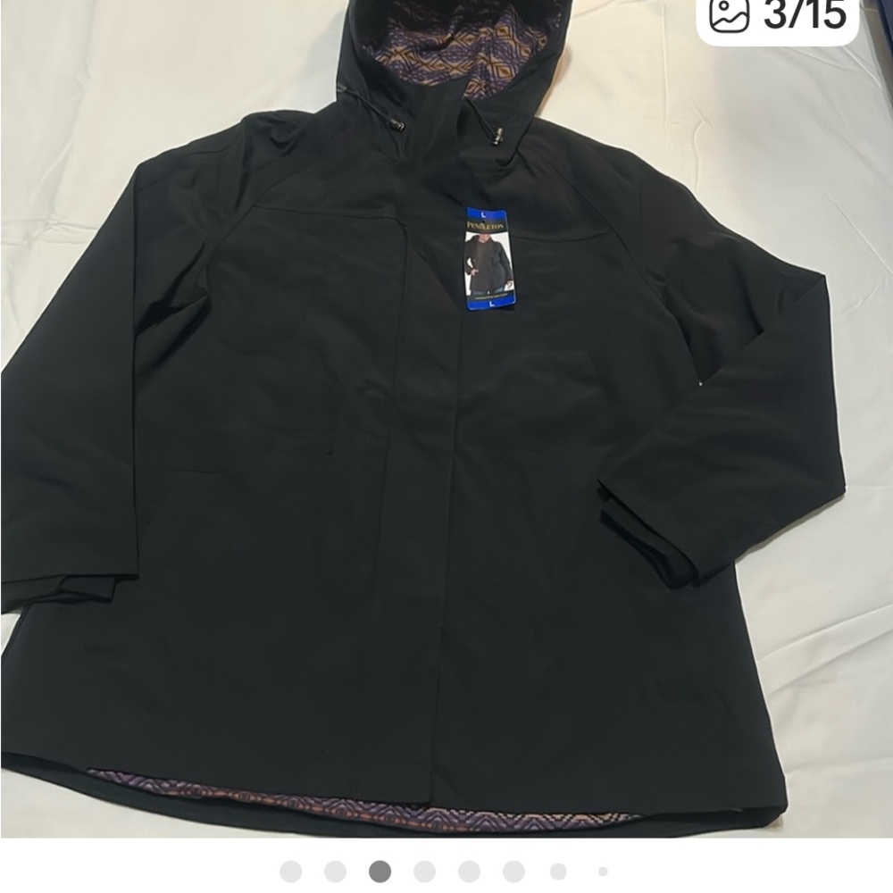 Pendleton Women’s Black Parka Jacket size L NWT